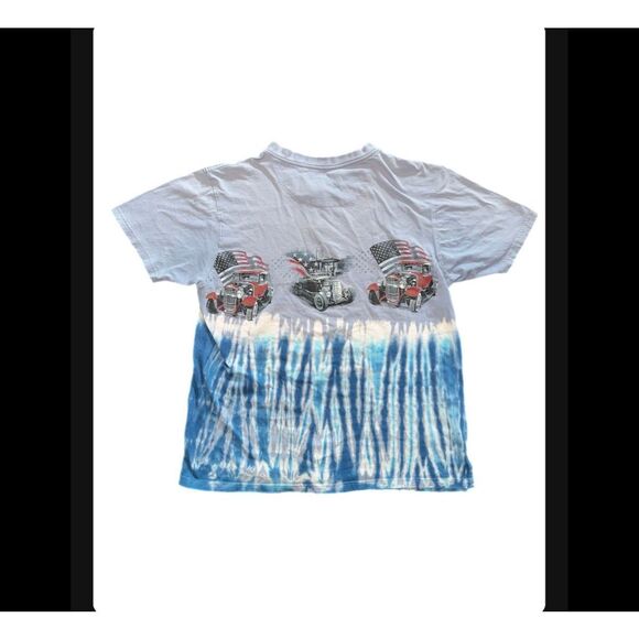 American Hot Rods Henley Tie-Dye Tee - Picture 2 of 4